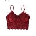 thumbnail image 5 of Spencer Womens Sexy Lace Backless Bralette Bra Vest Crochet Tank Camisole Padded Bra Crop Top Lingerie "M,Red", 5 of 7