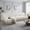 Beige, variant on FFZ 2-Seat Chesterfield Tufted Velvet Sofa with Tassel Skirt and Wooden Base, Red Brown