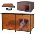 thumbnail image 6 of Aivituvin Extra Large Heated Dog House Outdoor Wooden Dog Kennel 59" Insulated with Heater All-Around Iron Frame, 6 of 14