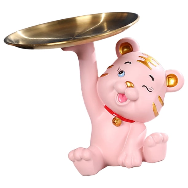Estatua de tigres, llavero, decoración del hogar para de café, adornos Rosa Zulema Estatua de resina
