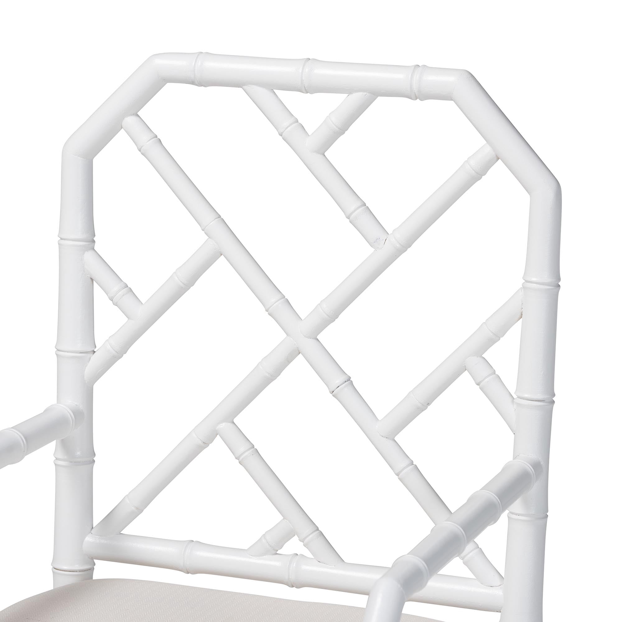 bali & pari Sergio Boho Dining Chair, Dining Height, Set of 2, White
