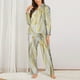 thumbnail image 2 of Balery White Rose Conjunto de Pijama con Estampado para Mujer, Conjunto de Dos Piezas con Manga Larga, Ropa de Dormir Suave con Bolsillos, Pijamas Cómodos-XX-Large, 2 of 7