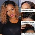 thumbnail image 7 of Dopi Short Curly Honey Blonde Bob Wig Lace Front Human Hair Wigs For Women Light Brown (Synthetic Wig), 7 of 7