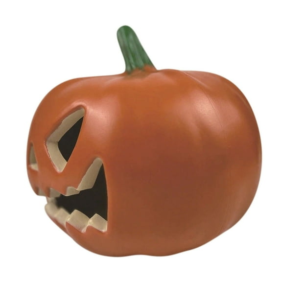 Mauxuk Halloween Pumpkin LED Light Lamp - Battery Powered Blow Molded Lantern, Spooky Decor for Home, Party, Bar, 8.66x8.66x4.33 Inches