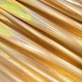thumbnail image 6 of FabricLA Hologram Metallic Foil Spandex Knit Fabric 4-Way Stretch, 60" Inch Wide | Gold Iridescent, 6 of 6
