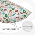 thumbnail image 3 of Naloa Christmas Hohoho 1 Pillowcase, Throw Pillowcase, Wrinkle-Free, Stain-Resistant with Hidden Zipper for Bedroom Sofa-20"x30", 3 of 6