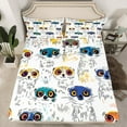 thumbnail image 2 of Cartoon Otter Sheet Set Teens Adults,Watercolor Sea Otter Bed Sheets Set Twin Size,Doodle Otter Sheets,Zoo Animal Flat Fitted Sheet with 1 Pillowcase Microfiber, 2 of 6