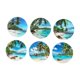 thumbnail image 2 of 6 posavasos de madera con aislamiento térmico, manteles individuales apilables y redondos. Playa, 2 of 9