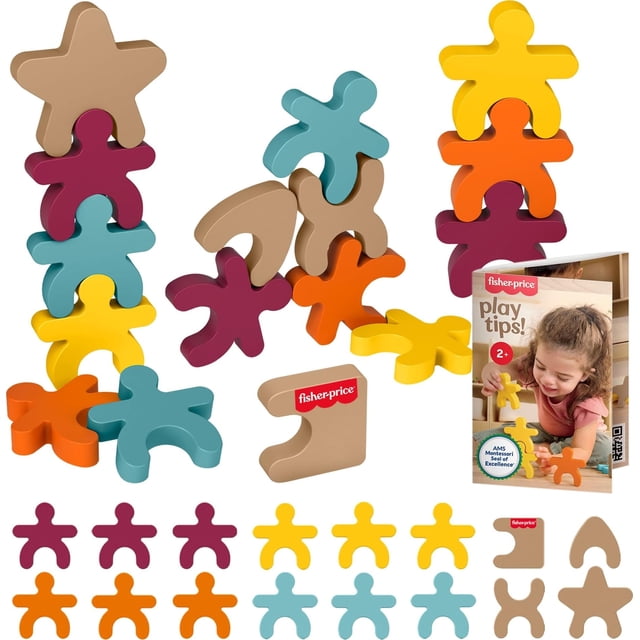 Juguetes Montessori Fisher-Price para apilar madera durante más de 2 años