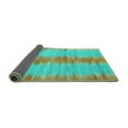 thumbnail image 2 of Ahgly Company Indoor Round Abstract Turquoise Blue Contemporary Area Rugs, 4' Round, 2 of 4