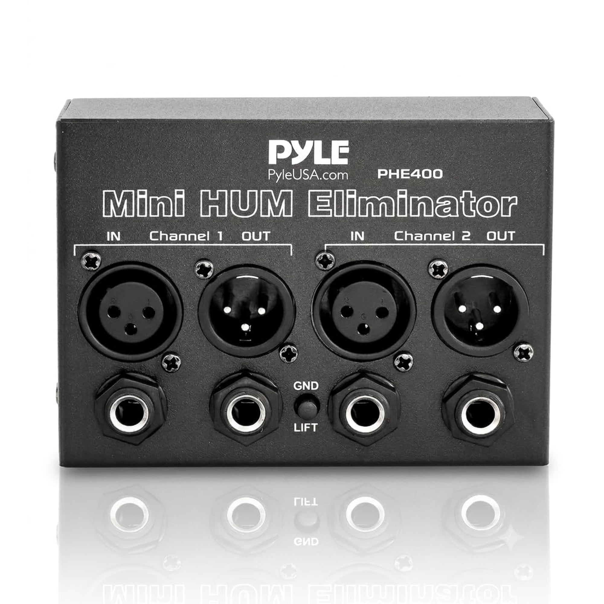 PYLE PHE400 - Hum/Noise Eliminator 2-Channel Box with XLR Jacks