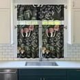thumbnail image 3 of Kitchen Curtains 36 Inch Short - 3 Panel Set, Rod Pocket Window Curtain with Boho Vintage Mushroom Print, 100% Polyester for Farmhouse, Cafe, Kitchen, Bedroom, Easy Wash, 3 of 6