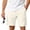Beige, variant on Men's Cotton Linen Shorts Drawstring Elastic Waist Loose Fit Summer Beach Casual Shorts