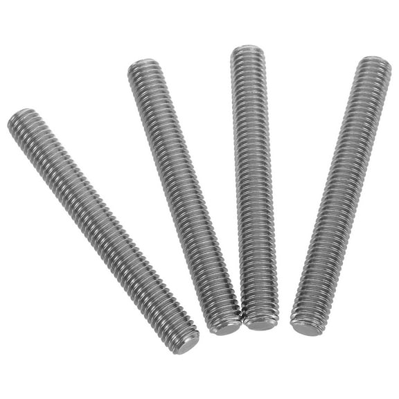 Masteelf 4-Pack Stainless Steel Threaded Rods 6.5cm x 0.8cm Metal Fasteners
