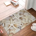 thumbnail image 4 of Pofeuu Starfishes On Seashells Print Flannel Doormats Rug16"x24"Rug Washable Doormats Indoor Outdoor Rugs for Layered Front Door Mats, Porch, Kitchen, Entryway, 4 of 7