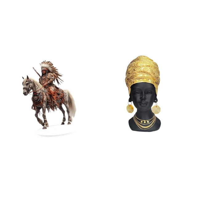 Adorno De Caballero Acrílico, Centro De Mesa, Regalo Impermeable, Decoración De Escritorio Con Base, Estatua De Mujer Africana, Adorno De Mesa, Decoración Del Hogar, Centro De Mesa, Figura