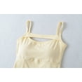 thumbnail image 6 of ZQUUVOU Tank Top For Women Cotton Spaghetti Crew Neck Solid Color Tops (Yellow,S), 6 of 6