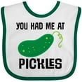 thumbnail image 3 of Inktastic You Had Me at Pickles Boys or Girls Baby Bib, 3 of 4