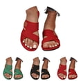 thumbnail image 1 of Orthopedic Sandals for Women Hollow Mesh Slide Shoes with Arch Support Comfortable Beach Flats Toe Ring Slippers, 1 of 5