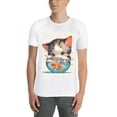 thumbnail image 4 of Solid ColorCat Oversize T-shirts For Women Basic Plus Tees Baggy t Shirts, 4 of 5