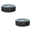 JLeisure Avenli 800 Liter 65" 4 Person Inflatable Round Hot Tub Spa, Black (2 Pack)