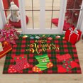 thumbnail image 1 of Large Christmas Decor Doormat for Home, Holiday Letter Print Indoor Carpet Rug, Non-Slip Kitchen Bedroom Floor Mat (60x90cm), 1 of 3