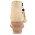 thumbnail image 4 of Womens Laser Cut Faux Leather Tassle Booties, 4 of 7