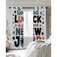 thumbnail image 4 of Funny Words Blackout Curtains for Bedroom Living Room Darkening Curtains 84 Inch Length 2 Panels Set Cartoon Colorful New Job Star Window Curtain Insulated Window Treatment Grommet Drapes 42"x84", 4 of 9