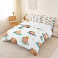 thumbnail image 3 of Erosebridal Cartoon Animal Capybara Queen Duvet Cover Set,Cute Rodent Animals Bedding For Kids Boys Reversible 3 Pieces,No Comforter, 3 of 6