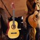 thumbnail image 3 of Guitarra clásica acústica de 32 pulgadas, sonido claro profesional, 6 cuerdas de metal para Naranja, 3 of 9