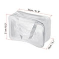 thumbnail image 2 of Uxcell 8.3"x11.8"x5.1" Clear Toiletry Bag Makeup Bags with Zipper Handle White, 2 of 5