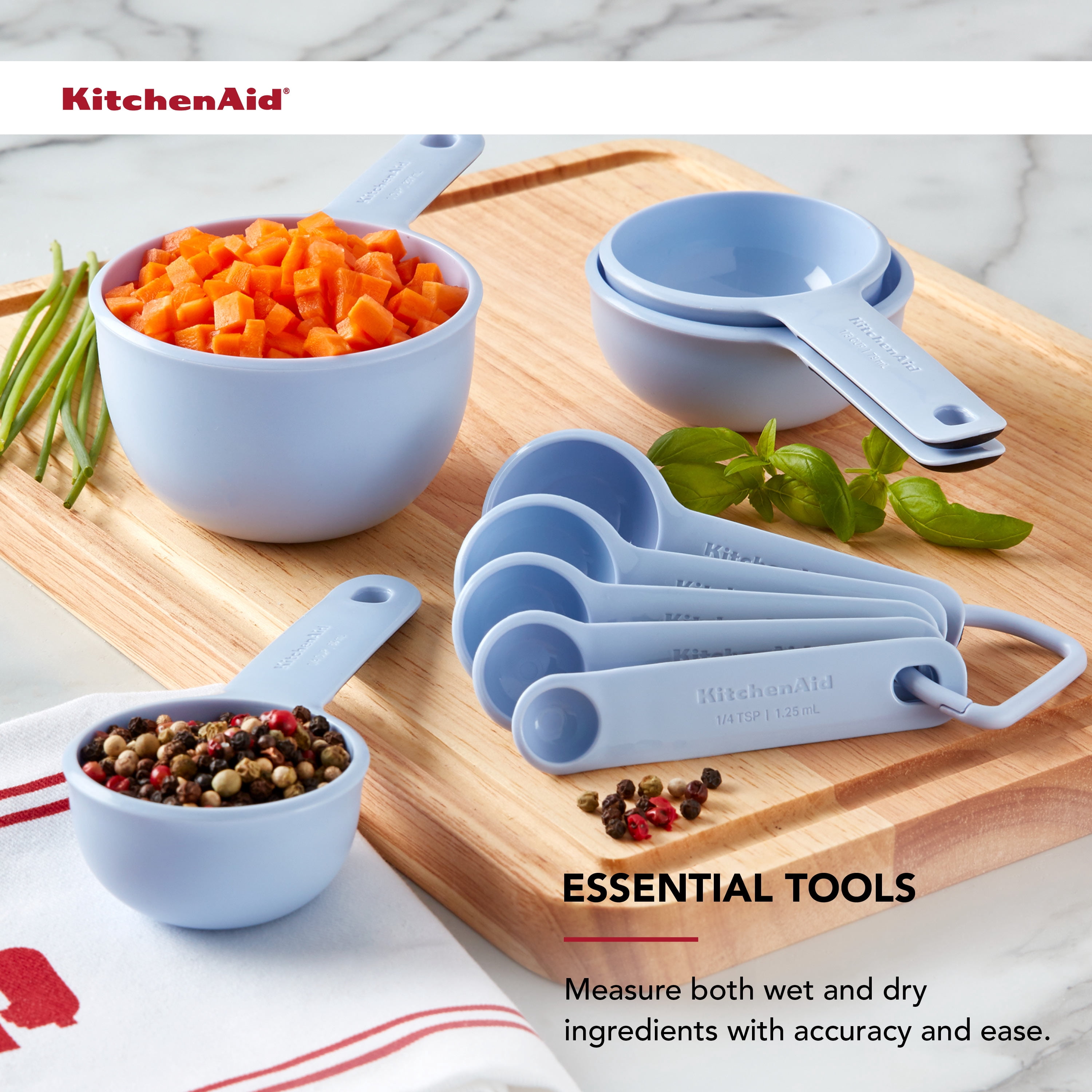 Kitchenaid Universal Measure Cups and Spoons Set in Lavender