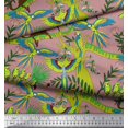 thumbnail image 3 of Soimoi Velvet Fabric Branches,Parrot & Leopard Jungle Decor Fabric Printed Yard 58 Inch Wide, 3 of 3
