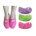 thumbnail image 3 of Jefferies Socks Girls Womens Fuzzy Slipper Bow Non-Slip Gripper Footie Socks 2 Pair Pack, 3 of 5