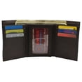 thumbnail image 2 of Men's Wallet RFID Genuine Leather Trifold with ID Window and Removable Card Slots, 2 of 19