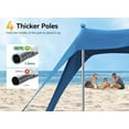 thumbnail image 2 of Beach Tent, Beach Canopy Sun Shade with UPF50+ UV Protection, 10x10ft, Includes 8 Sandbags, Sand Shovel, Ground Pegs & 4 Stability Poles, Pop Up Sun Shelter for Camping, Picnics, Backyard Fun, 2 of 7