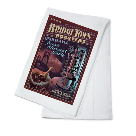 Portland, Oregon - Coffee Roasters Vintage Sign - Lantern Press Artwork (100% Cotton Kitchen
