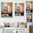 thumbnail image 4 of Designart "Colorful Contrasts Coral and Orange Mid Century" Abstract Canvas Print, 4 of 5