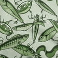thumbnail image 1 of oneOone Georgette Viscose Forest Green Fabric Fish Sewing Craft Projects Fabric Prints By Yard 42 Inch Wide, 1 of 4