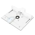 thumbnail image 1 of Router Lift Kit, Aluminum Alloy Router Table Insert Plate For Woodworking, Router Drilling Insert Mounting Plate With Insert Rings, For Router Table Saw, 1 of 8