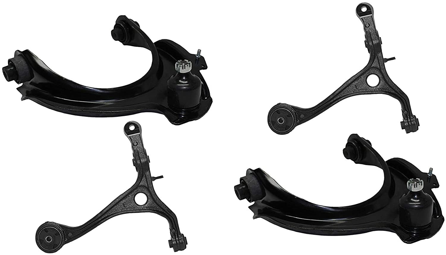 Detroit Axle - 4 Front Upper & Lower Control Arms for 2006-2010 Ford Explorer Mercury Mountaineer 2007 2008 2009, Upper and Lower Control Arms w/Ball Joints Assembly Replacement