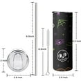thumbnail image 5 of Vintage Halloween 20oz Skinny Tumbler - Skeleton Bat Design Double Wall Vacuum Insulated Cup, 5 of 7