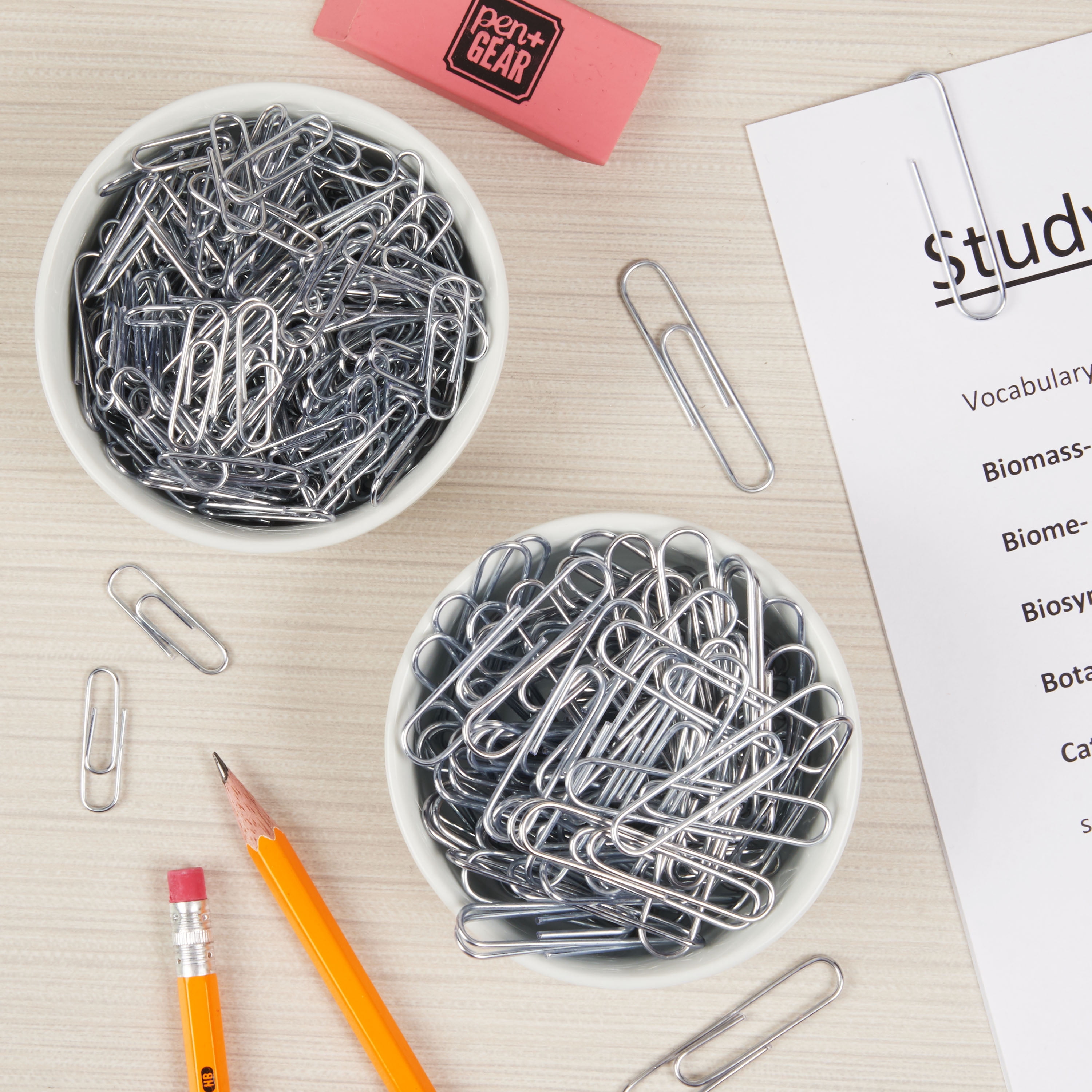 Pen + Gear Vinyl Coated Paper Clips, Silver, 1000 Count