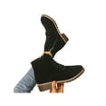 thumbnail image 3 of Frontwalk Women Bootie High Top Shoes Closed Toe Boots Walking Breathable Wedges Women's Side Zipper Black 9, 3 of 8