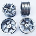 thumbnail image 4 of 4 Pieces RC Wheel Rims, Accessory Upgrade Parts, Aluminum Alloy Wheel Hub Rims Tires for RC Car Model at The titanium, 4 of 7