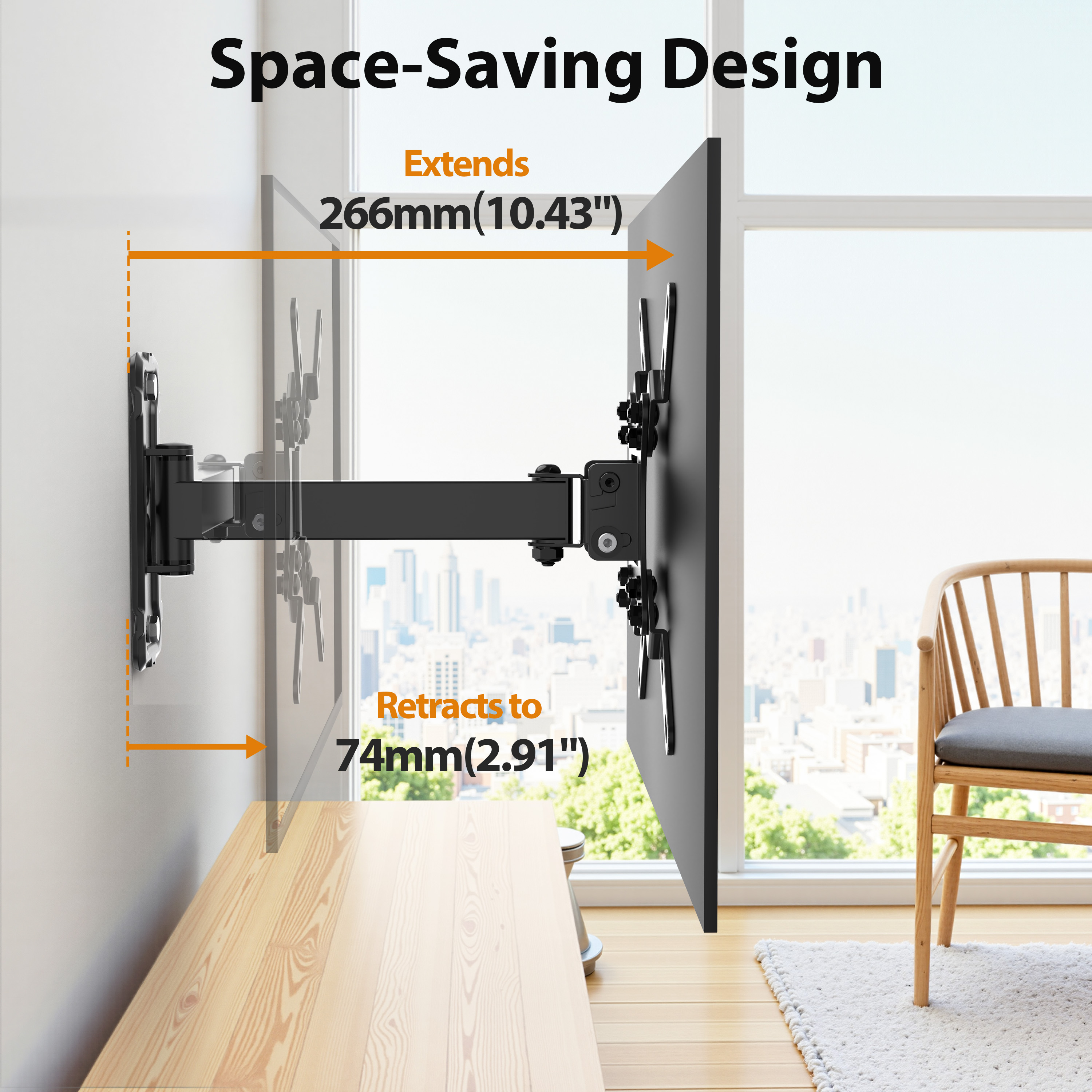 USX MOUNT Full Motion TV Wall Mount 13-42 Inch, 55 lbs photo 5