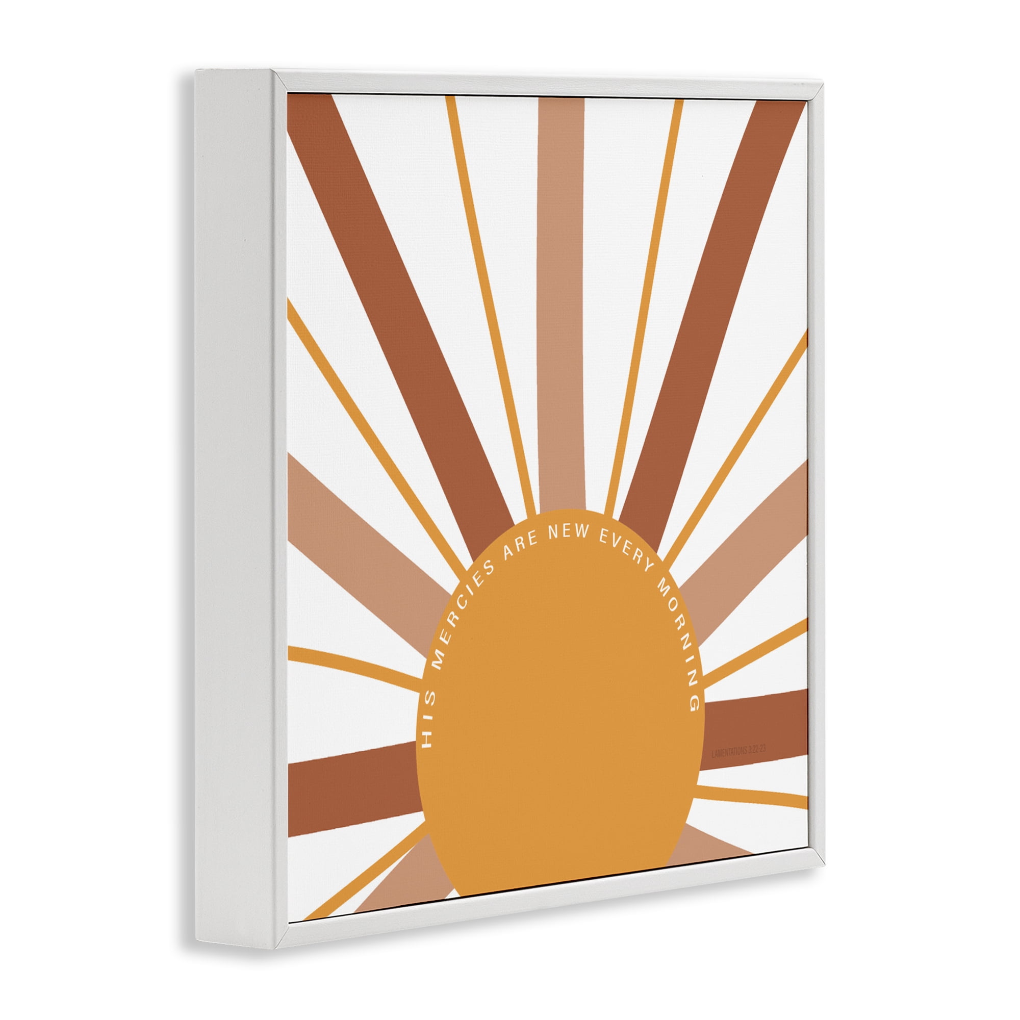 Stupell Industries His Mercies Every Morning White Framed Giclee Art, design by SD Graphics Studio