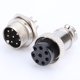 thumbnail image 1 of Conector hembra de aviación eléctrico tipo tornillo M16 de 16 mm y 8 pines (8 pines), 1 of 5