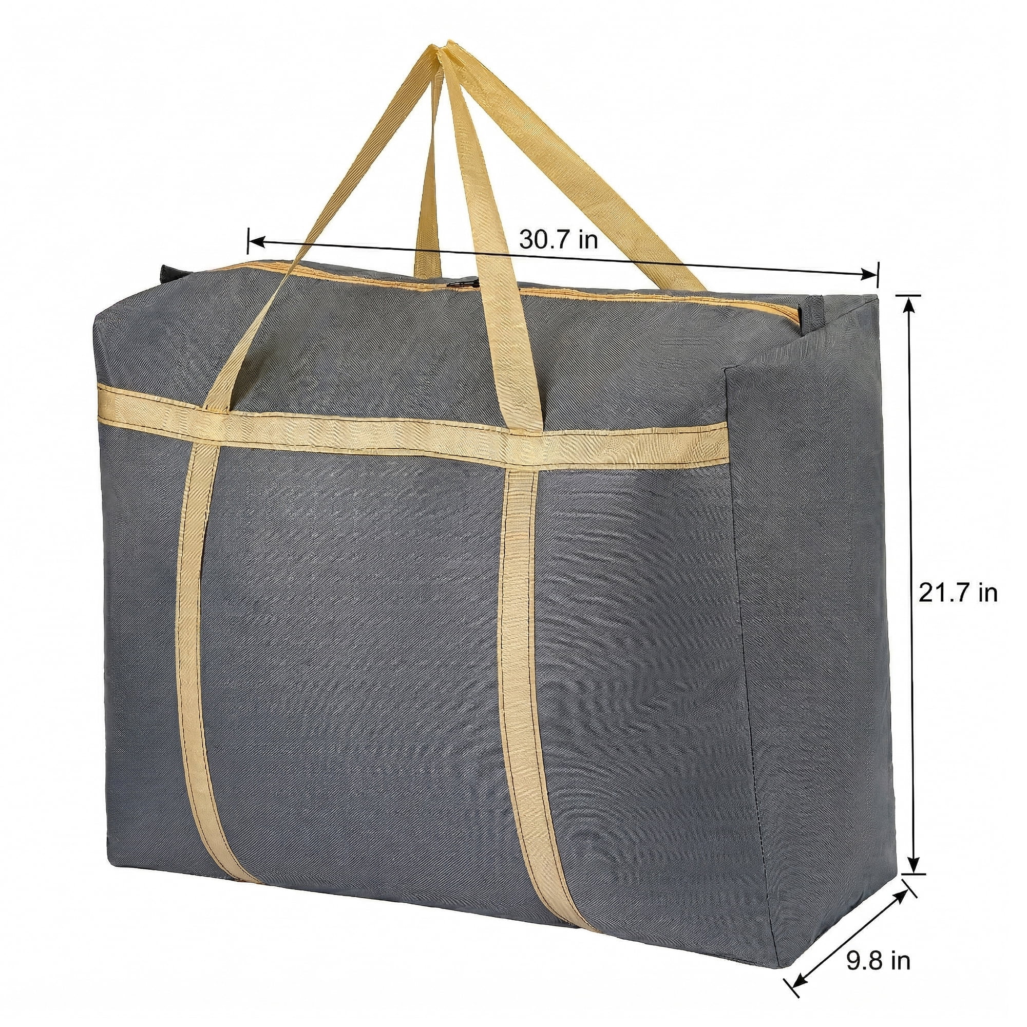 Unique Bargains Foldable Storage Bags for Organizing Clothing Grey 30.7"x9.8"x21.7"