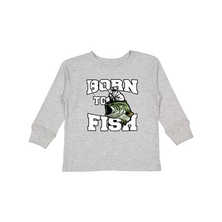 

Inktastic Born to Fish Gift Toddler Boy or Toddler Girl Long Sleeve T-Shirt
